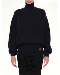 Balmain - Batwing Ribbed Knit Pullover - Lyst