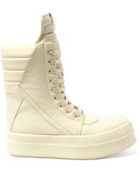 Rick Owens - Mega Geobasket/ Sneakers, 100% Calf Leather - Lyst