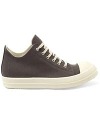 Rick Owens - Low Sneaks Sneakers, 100% Cotton - Lyst
