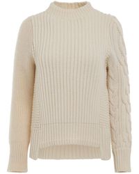 Sacai - Wool Mohair Knit Pullover, Long Sleeves - Lyst