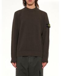 Stone Island - 5100011 Light Rws Wool Crewneck Sweater - Lyst