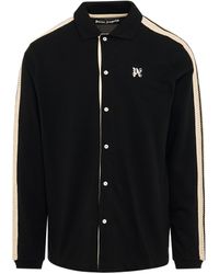 Palm Angels - Classic Monogram Piquet Trackshirt, Long Sleeves, , 100% Cotton, Size: Medium - Lyst