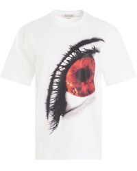 Alexander McQueen - Amber Iris T-Shirt, Round Neck, Short Sleeves, , 100% Cotton - Lyst