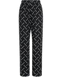 Balenciaga - All-Over Logo Pyjama Pants, /, 100% Viscose - Lyst