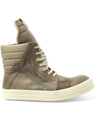 Rick Owens - Geobasket Transparent Leather Sneakers, 100% Calf Leather - Lyst