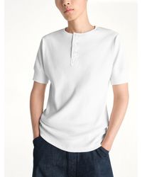 Lemaire - Rib Henley Top - Lyst