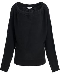 Helmut Lang - Ruchd Dolman Sleeve Sweater, Drawstring Crew Neck, , 100% Cotton - Lyst