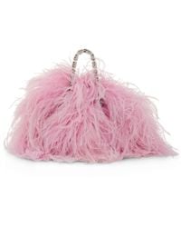 Givenchy - Mini Kenny Bag With Ostrich Feathers, 100% Silk - Lyst