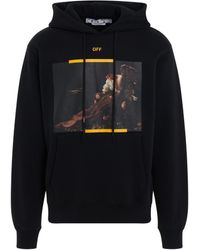 Off White c o Virgil Abloh Diag Unfinished Slim Hoodie in Black