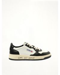 Autry - Leather Bicolour Low Sneakers - Lyst