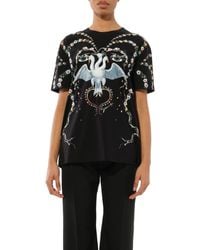 Givenchy - Three Bird Embroidered T-Shirt, Short Sleeves, 100% Cotton, Size: Small - Lyst