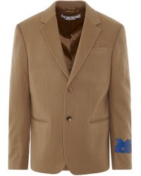 Off-White c/o Virgil Abloh - Tags Cashmere Relax Jacket In Camel - Lyst