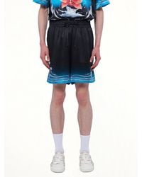 CASABLANCA - Silk Satin Blades Shorts - Lyst