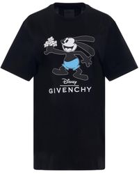 Givenchy - Disney Oswald Flowers T-Shirt, Short Sleeves, , 100% Cotton - Lyst