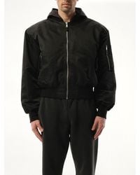 Entire studios - Hooded Broad Bomber Jacket - Lyst