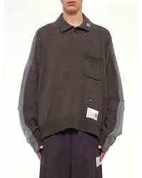 Maison Mihara Yasuhiro - Sweat Combined Knit Sweater - Lyst