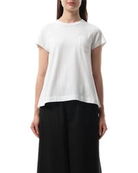 Sacai - X Cotton Poplin X Jersey T-Shirt, Short Sleeves, 100% Cotton - Lyst