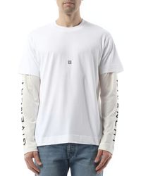 Givenchy - Multi Layer Jersey Long Sleeve T-Shirt, 100% Cotton, Size: Small - Lyst