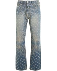 Amiri - Bandana Jacquard Straight Jeans, 100% Cotton - Lyst