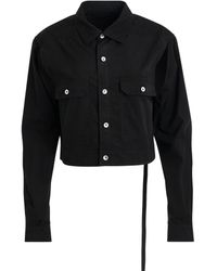 Rick Owens - 'Cape Sleeve Cropped Outershirt, Long Sleeves, , 100% Cotton, Size: Small - Lyst