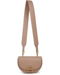 Chloé - Mini Marcie Leather Shoulder Bag, Nomad, 100% Calf Leather - Lyst
