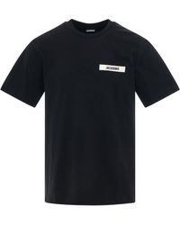 Jacquemus - 'Gros Grain Logo T-Shirt, Short Sleeves, , 100% Cotton, Size: Small - Lyst