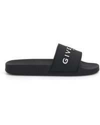 Givenchy - Logo Flat Sandals, , 100% Polyurethane - Lyst