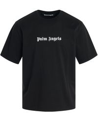 Palm Angels - 'Logo Slim T-Shirt, Short Sleeves, /, 100% Cotton, Size: Small - Lyst