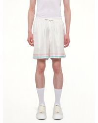 CASABLANCA - Dance Joy Silk Shorts - Lyst