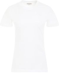 Alexander McQueen - Organic Stretch Jersey Fitted T-Shirt, Short Sleeves, , 100% Cotton - Lyst