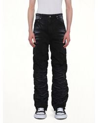 we11done - Textured Fold Denim Jeans - Lyst