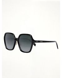 Celine - Cl40230F 801B Large Square Sunglasses With Gradient Smoke Lens - Lyst