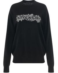 Givenchy - Logo Cashmere Sweater, Round Neck, Long Sleeves, /, 100% Cashmere, Size: Medium - Lyst