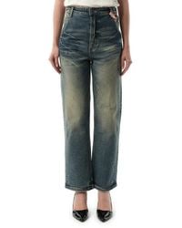 Fax Copy Express - Vintage Washed Straight-Cut Jeans - Lyst
