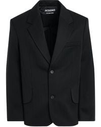 Jacquemus - Titolo Suit Jacket, Long Sleeves, Pinstripe, 100% Wool - Lyst