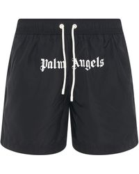 Palm Angels - Classic Logo Swimshorts, /, 100% Polyester, Size: Medium - Lyst