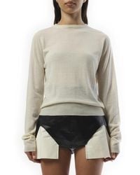 Rick Owens - Biker Level Sweater, Round Neck, Long Sleeves, 100% New Wool - Lyst