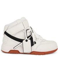 Off-White c/o Virgil Abloh - Off- Out Of Office Mid Top Leather Sneakers, /, 100% Rubber - Lyst