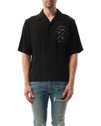 Amiri - Pool Cue Bowling Shirt, Short Sleeves, 100% Viscose, Size: Large - Lyst