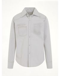Maison Margiela - Chalk Selvedge Denim Shirt, Long Sleeves, 100% Cotton - Lyst