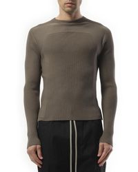 Rick Owens - Ribbed Geo Sweater, Long Sleeves, 100% Polyester, Size: Small - Lyst