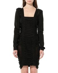 Balmain - Maille Knit Const Dress, Long Sleeves - Lyst