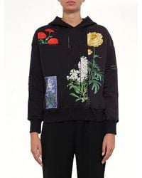 McQueen - Botanical Embroidered Hoodie - Lyst