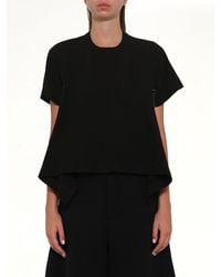 Sacai - Light Weight Denim X Cotton Jersey T-Shirt - Lyst