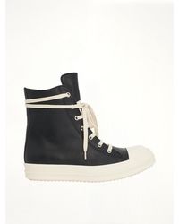 Rick Owens - Washed Calf High Sneaker - Lyst
