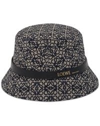 Loewe - Anagram Jacquard And Calf Bucket Hat, /, 100% Cotton - Lyst