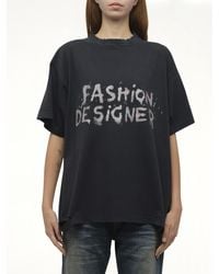 Balenciaga - Fashion Designer Oversized T-Shirt, 100% Cotton - Lyst