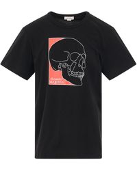 Alexander McQueen - Outline Skull Print T-Shirt, Short Sleeves, /, 100% Cotton, Size: Large - Lyst