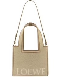 Loewe Toast Printed Cotton Canvas Tote Bag in White Lyst