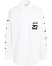 Off-White c/o Virgil Abloh - Off- '23 Logo Veavy Cotton Overshirt, Long Sleeves, /, 100% Cotton, Size: Small - Lyst